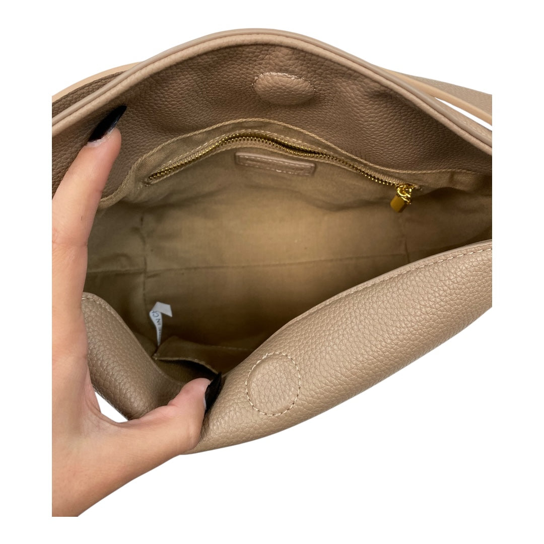 Handbag By queen of material In Taupe, Size:Small