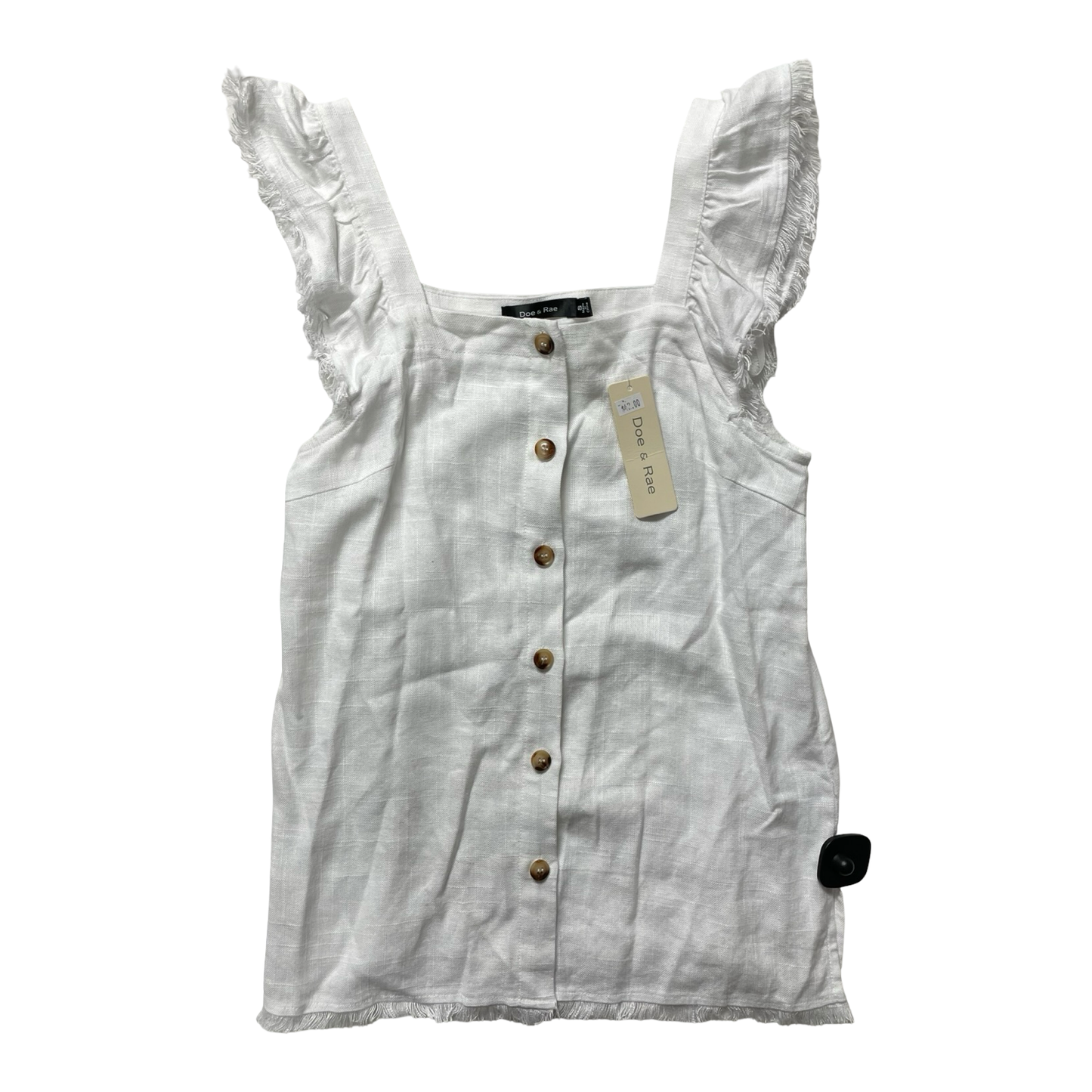 Top Sleeveless By Doe & Rae In White, Size:S