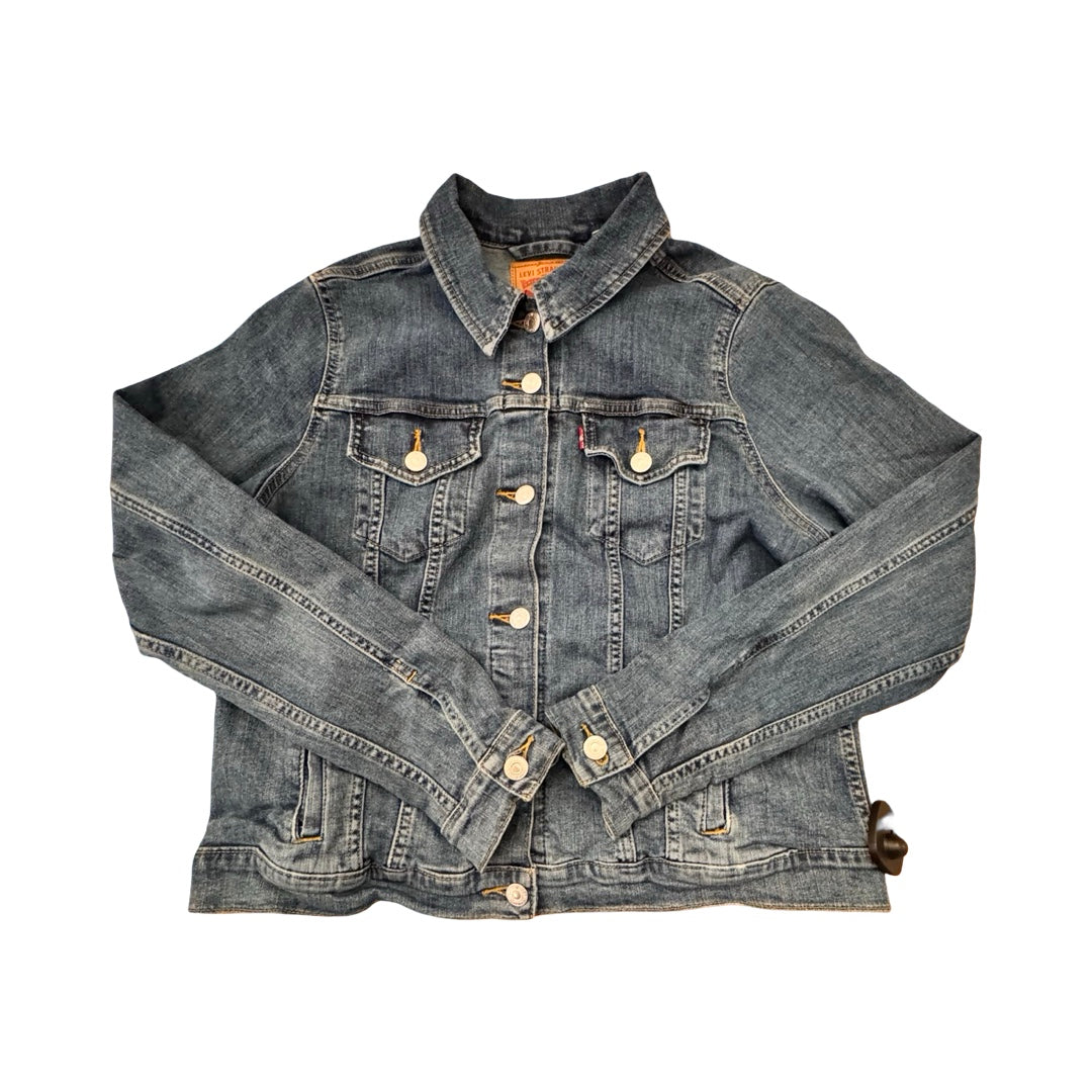 Jacket Denim By Levis In Blue Denim, Size:Xl