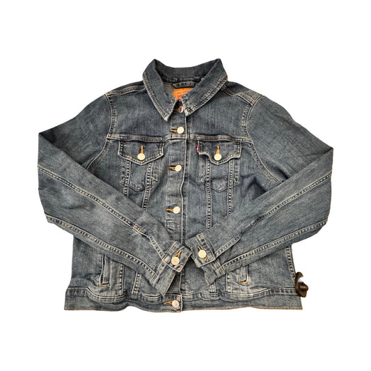 Jacket Denim By Levis In Blue Denim, Size:Xl