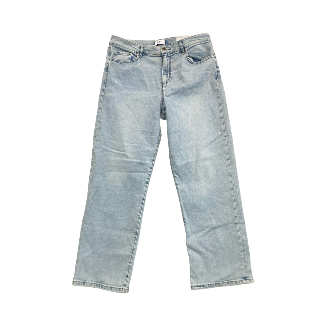 Jeans Straight By Loft In Blue Denim, Size:10