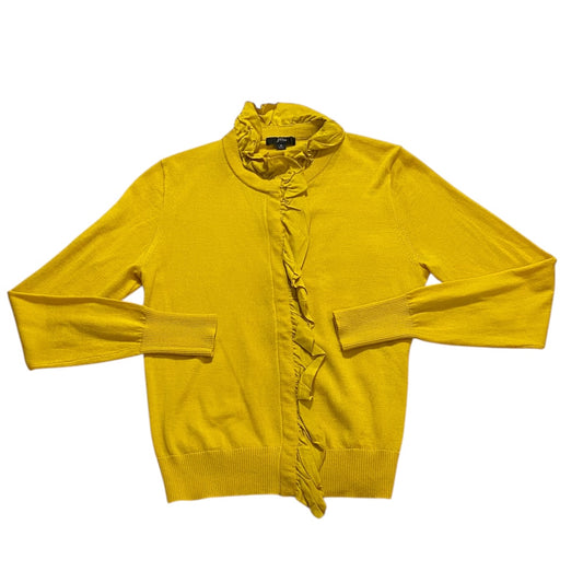 Sweater Cardigan By J. Crew In Gold, Size:M