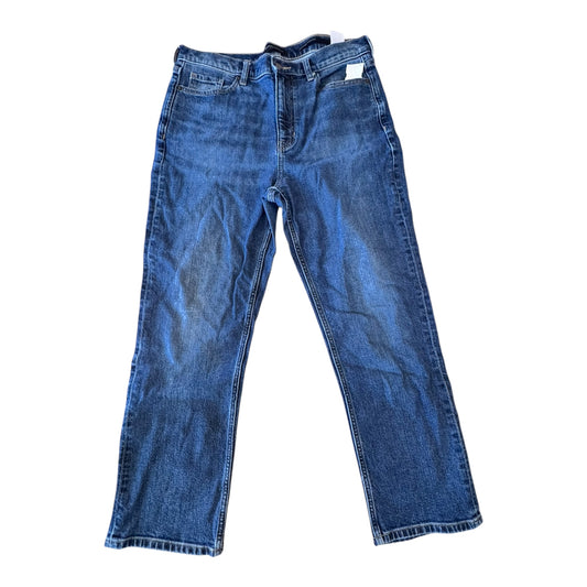 Jeans Straight By Banana Republic In Blue Denim, Size:12
