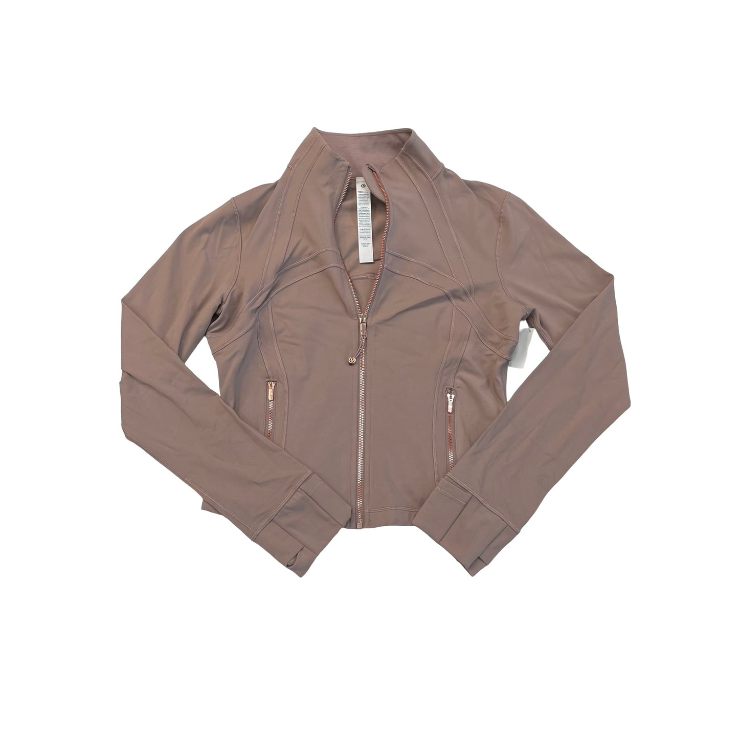 Athletic Jacket By Lululemon In Mauve, Size:12