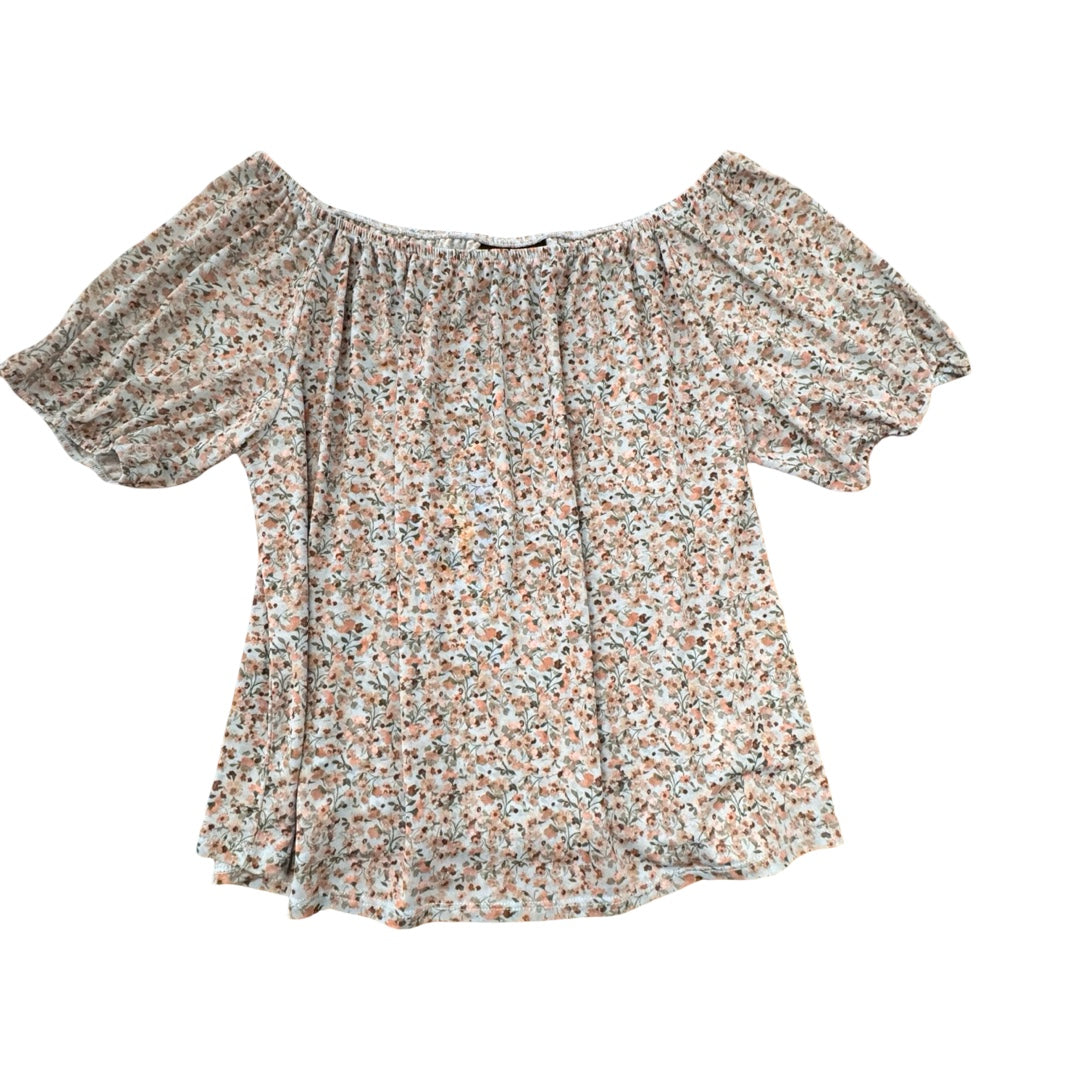 Top Ss By Lane Bryant In Floral Print, Size:1X