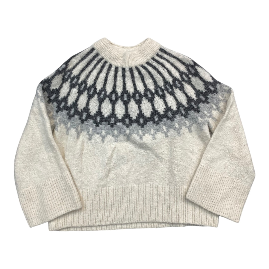 Sweater By Banana Republic In Cream & Grey, Size:L