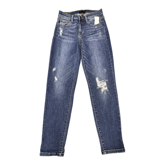 Jeans Straight By Judy Blue In Blue Denim, Size:0