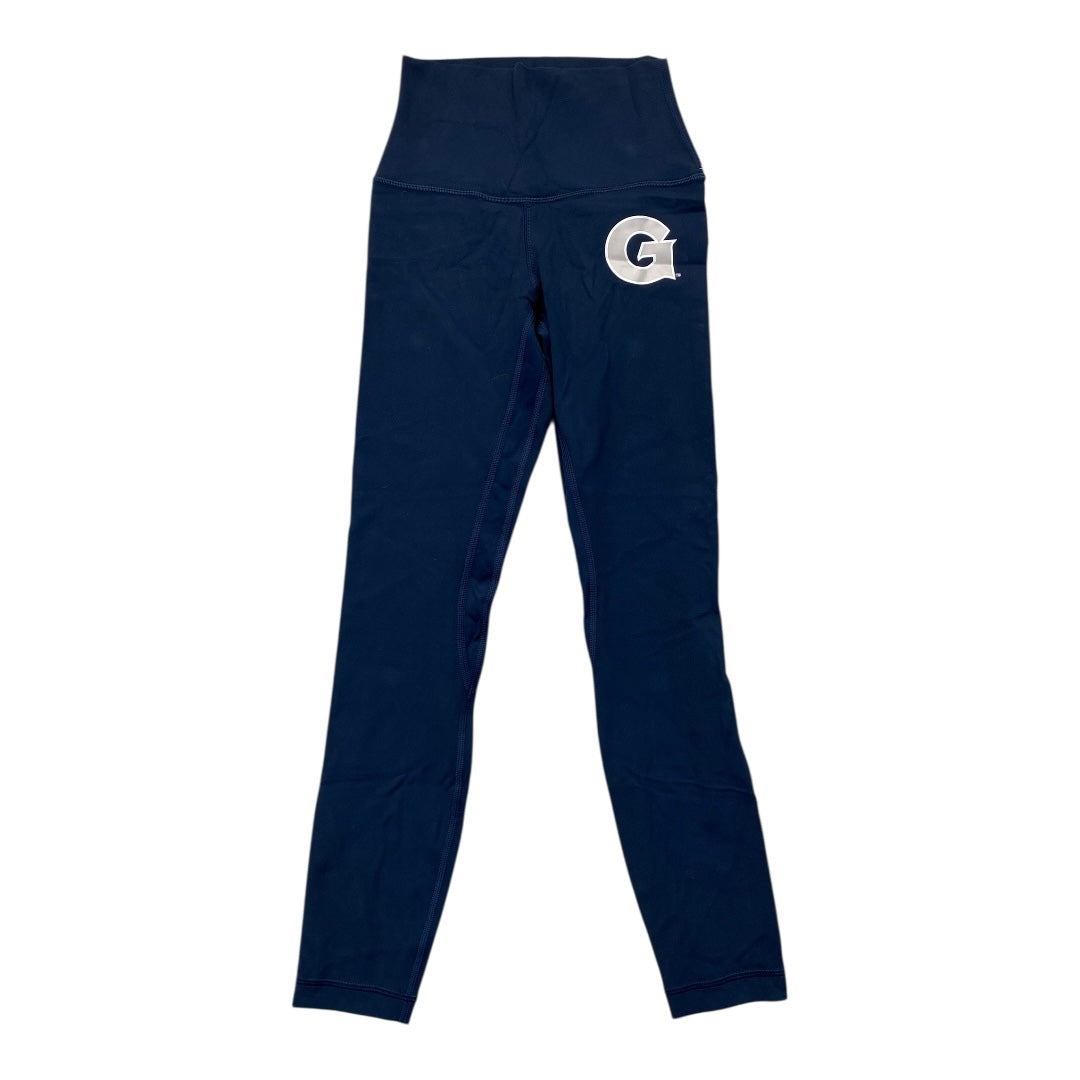 Athletic Leggings By Lululemon In Navy, Size:2