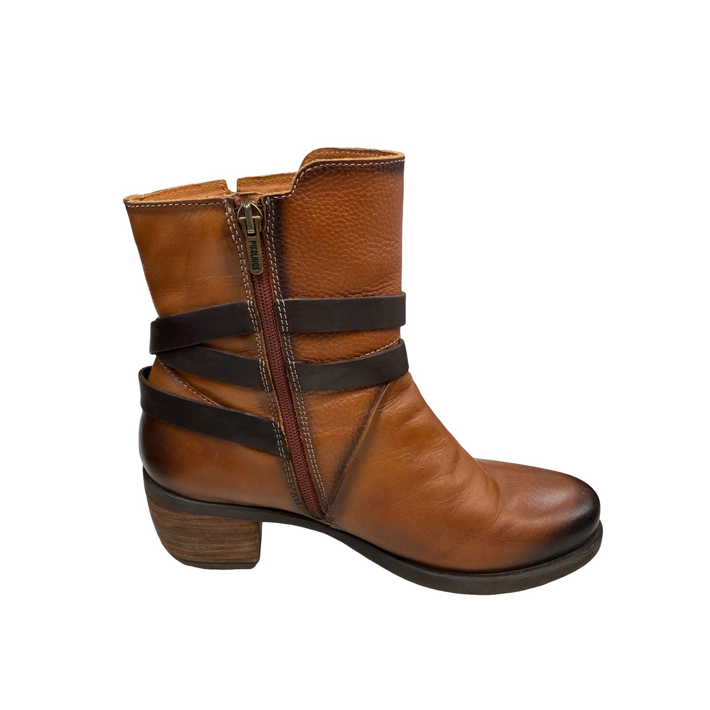 Boots Ankle Heels By Pikolinos In Brown, Size:7.5