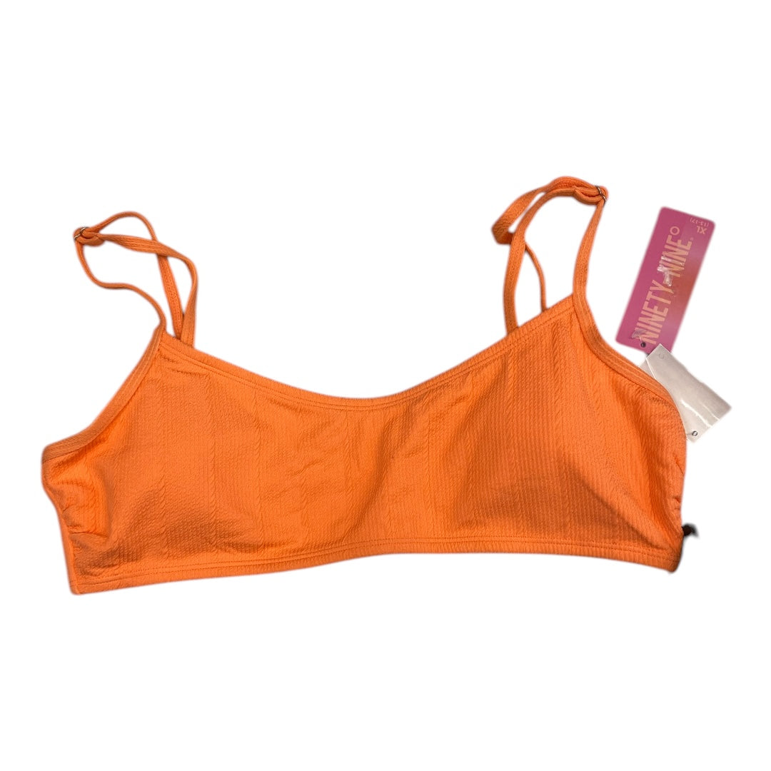 Swimsuit Top By NINETY NINE In Orange, Size:Xl