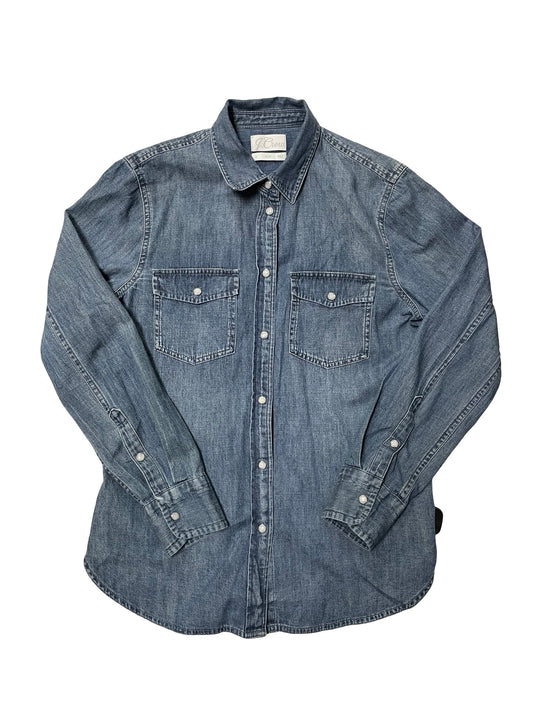 Top Ls By J. Crew In Blue Denim, Size:S