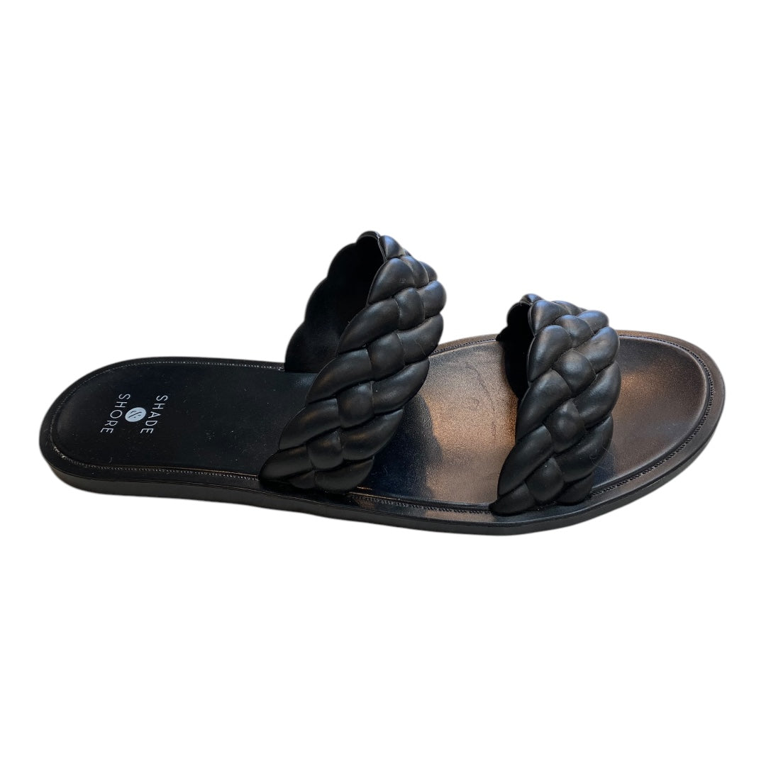 Sandals Flats By Shade & Shore In Black, Size:8