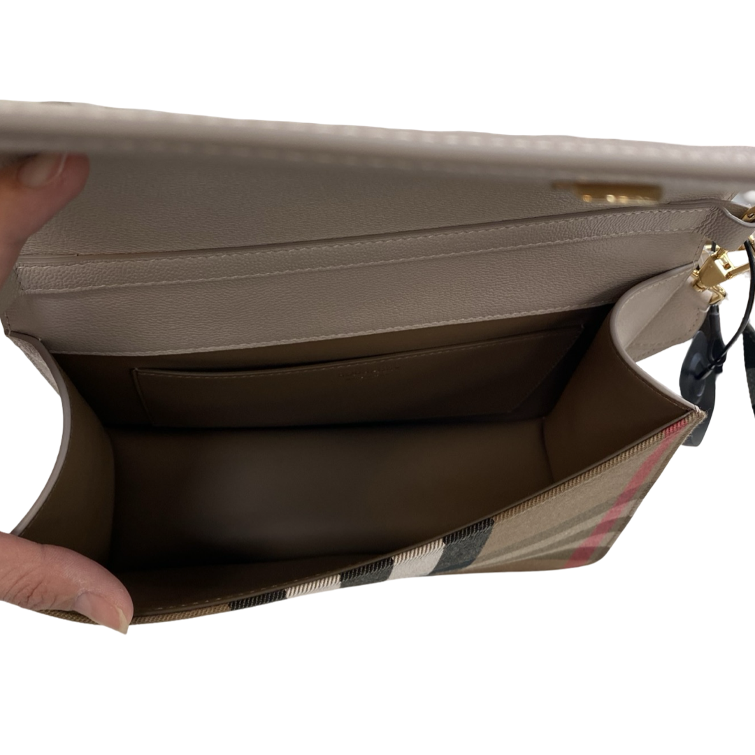 Handbag Luxury Designer By Burberry In Tan, Size:Medium