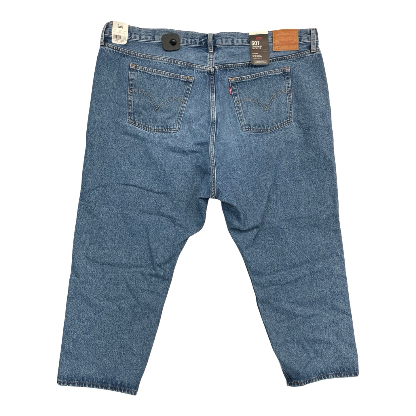 Jeans Cropped By Levis In Blue Denim, Size:22