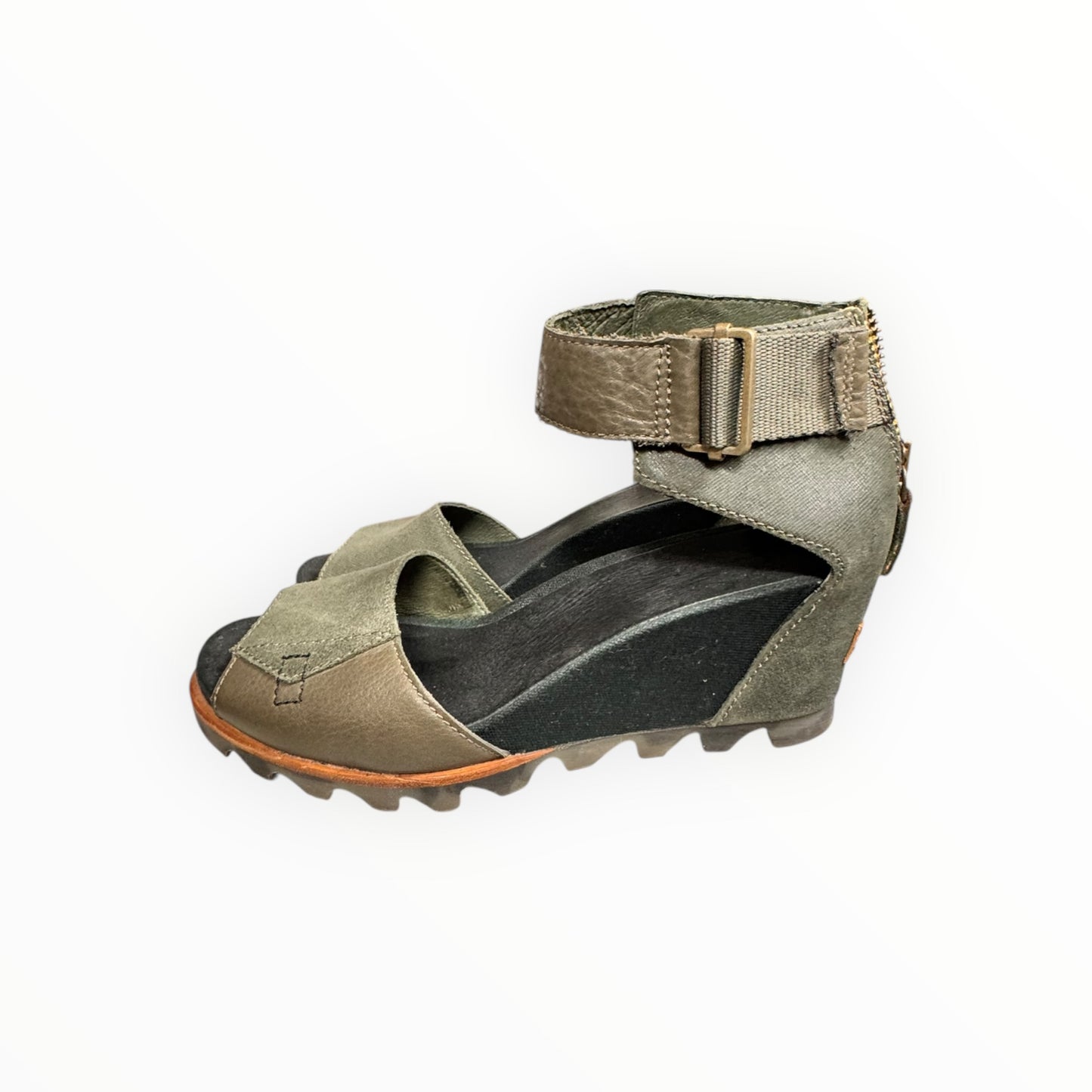 Sandals Designer By Sorel In Green, Size:8.5