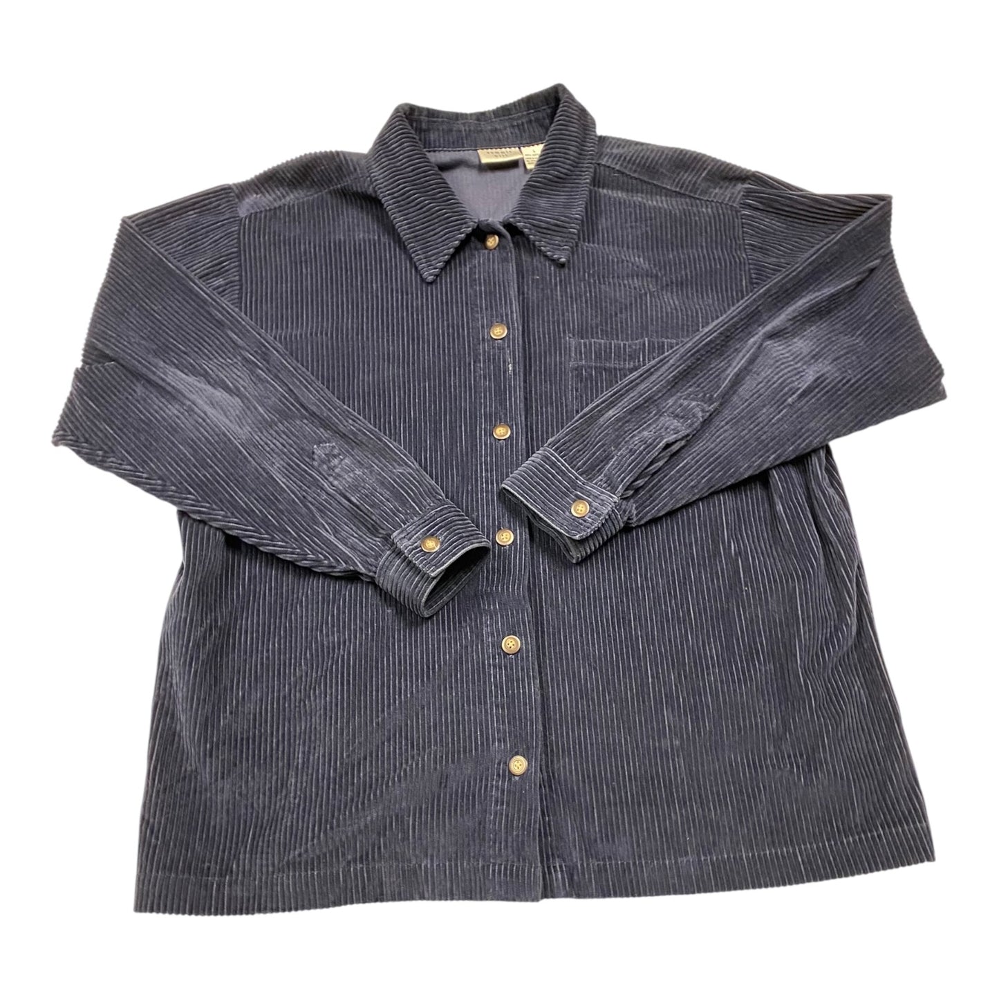 Jacket Shirt By Summit Hill In Navy, Size:L