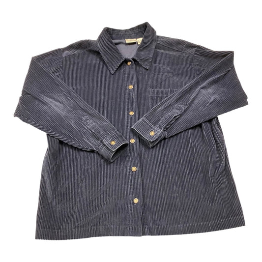 Jacket Shirt By Summit Hill In Navy, Size:L