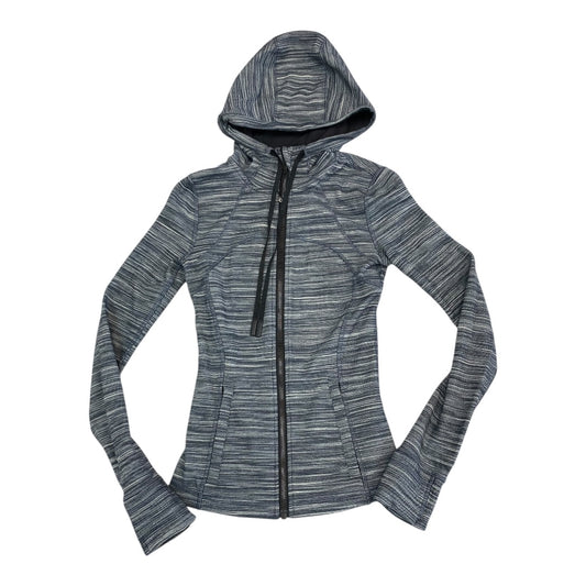 Athletic Jacket By Lululemon In Grey, Size:2