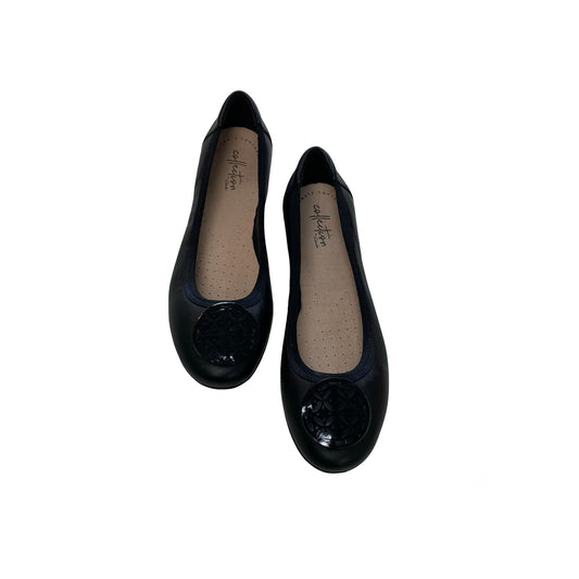 Shoes Flats By Clarks In Black, Size:7