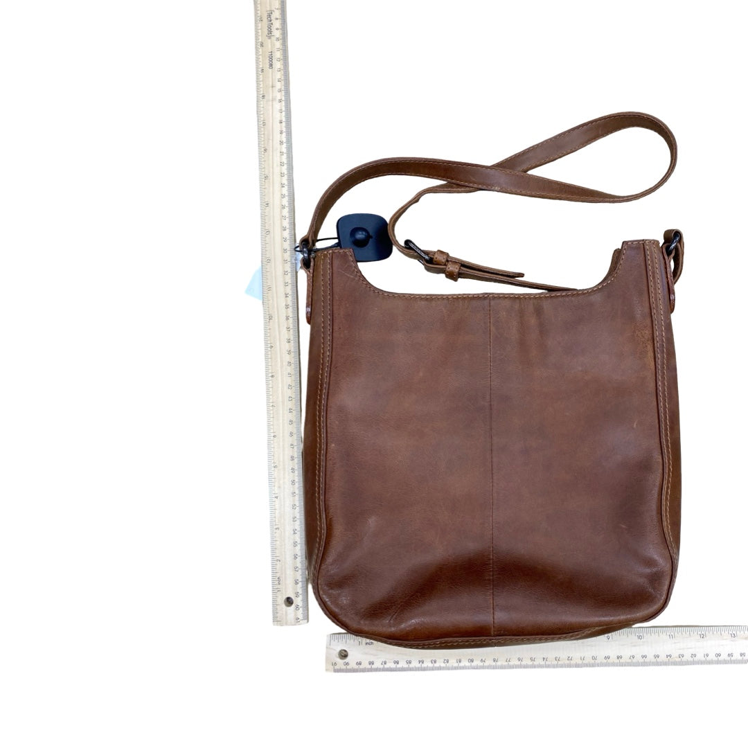 Handbag Leather By Frye In Brown, Size:Medium