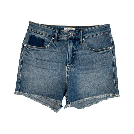 Shorts By Good American In Blue Denim, Size:8