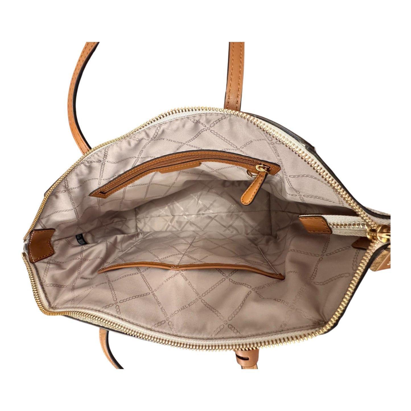 Handbag Designer By Michael Kors In Brown, Size:Large