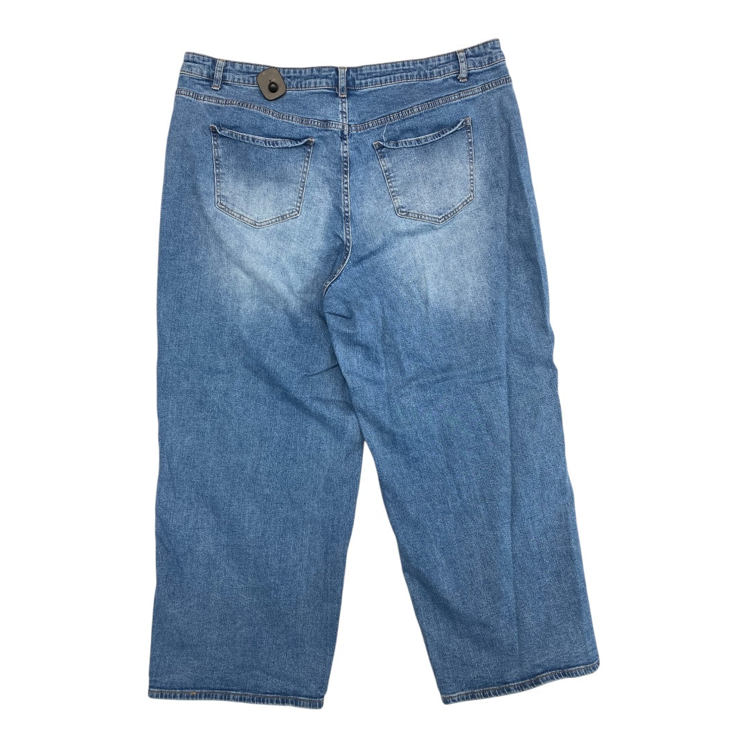 Jeans Wide Leg By Eloquii In Blue Denim, Size:22