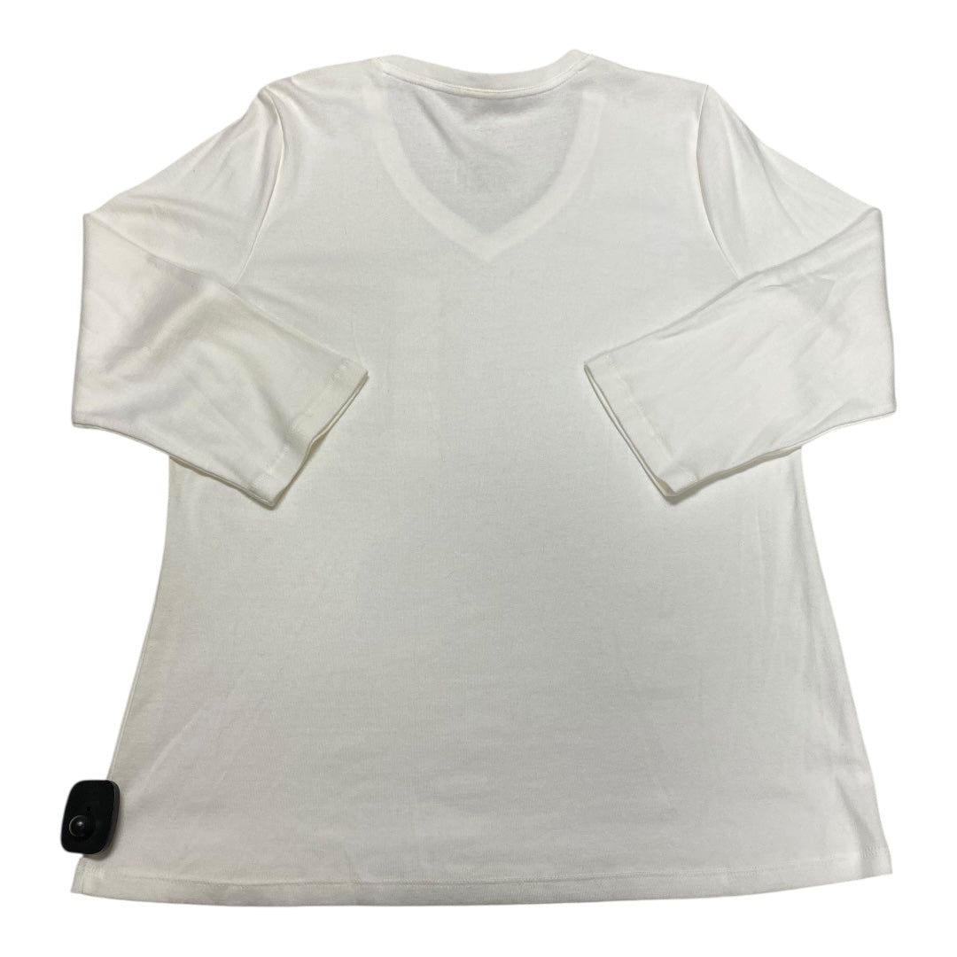 Top Ls Basic By St Johns Bay In Cream, Size:L