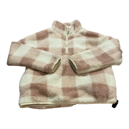 Jacket Fleece By Entro In Pink & White, Size:S