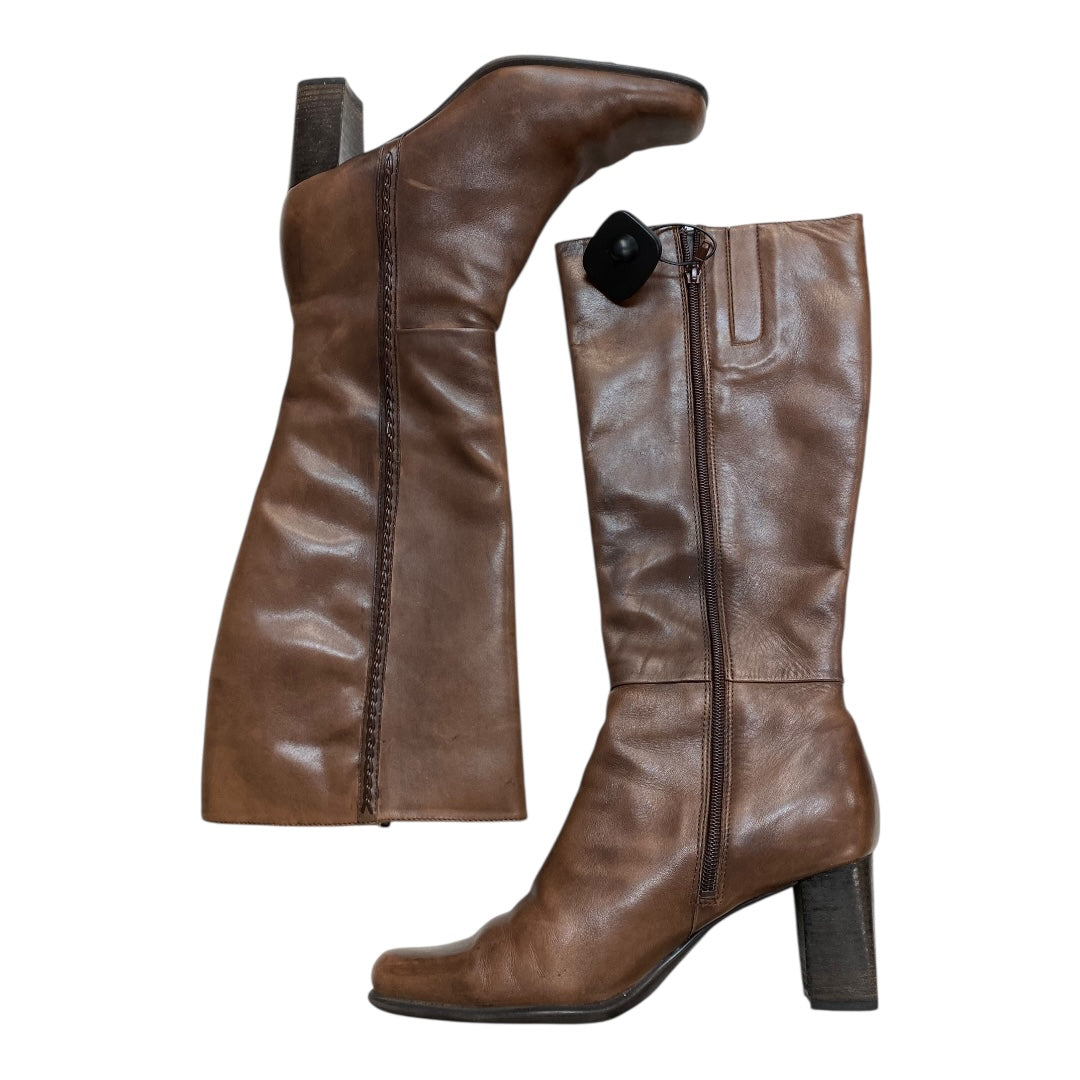 Boots Mid-Calf Heels By St Johns Bay In Brown, Size:8.5