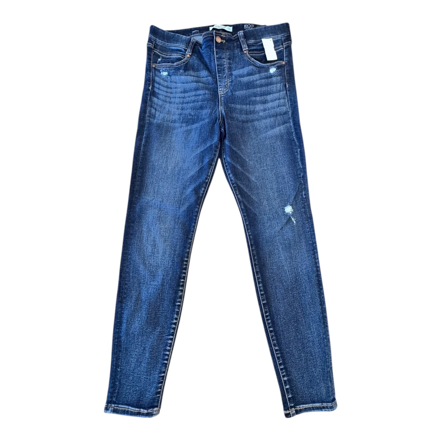 Jeans Skinny By Liverpool In Blue Denim, Size:12