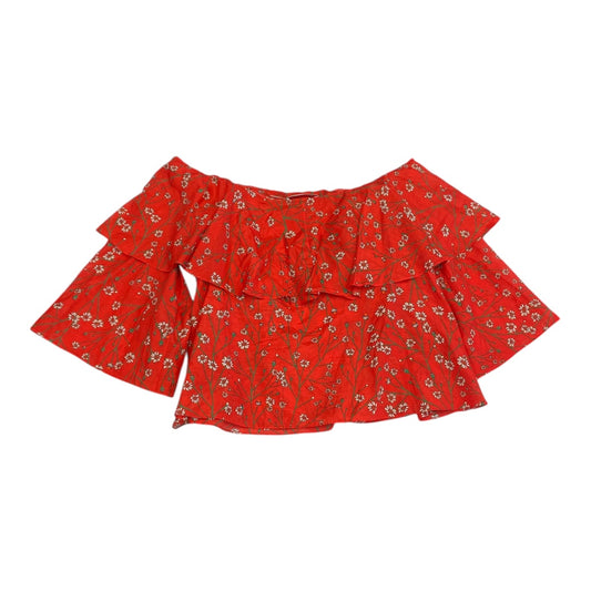 Top Ss Designer By Alice + Olivia In Red, Size:M