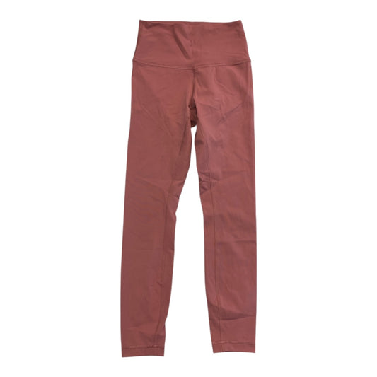 Athletic Leggings Capris By Lululemon In Pink, Size:4