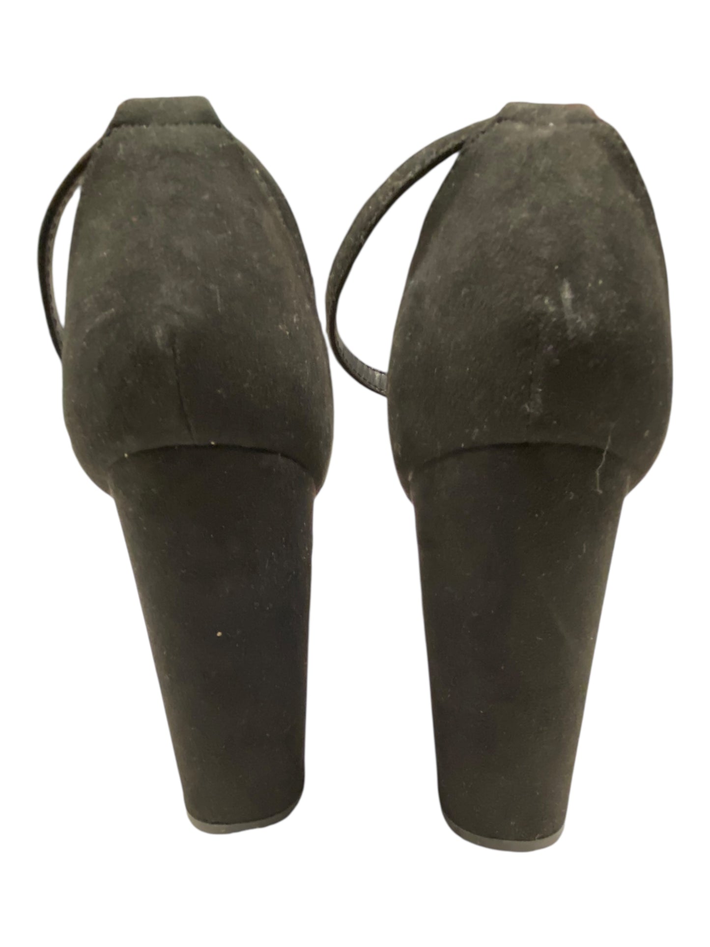 Sandals Heels Block By Shoedazzle In Black, Size:8
