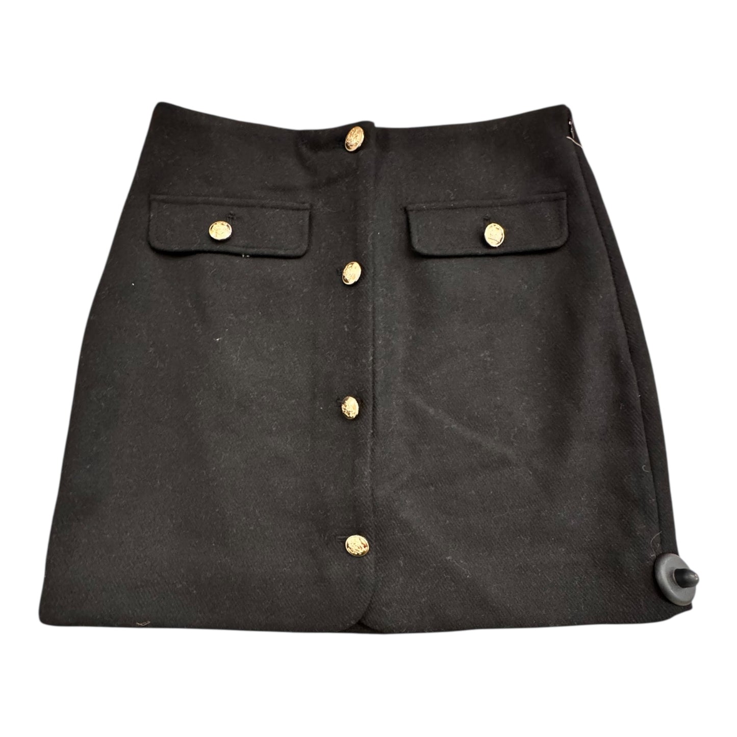 Skirt Midi By Loft In Black & Gold, Size:6