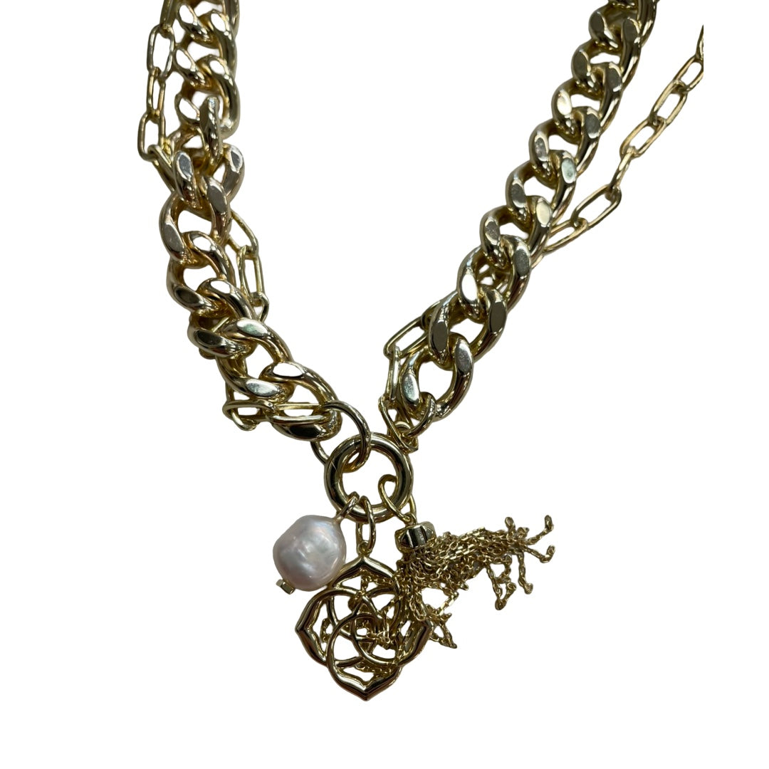 Necklace Designer By Kendra Scott In Gold