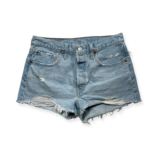 Shorts By Levis In Blue Denim, Size:12