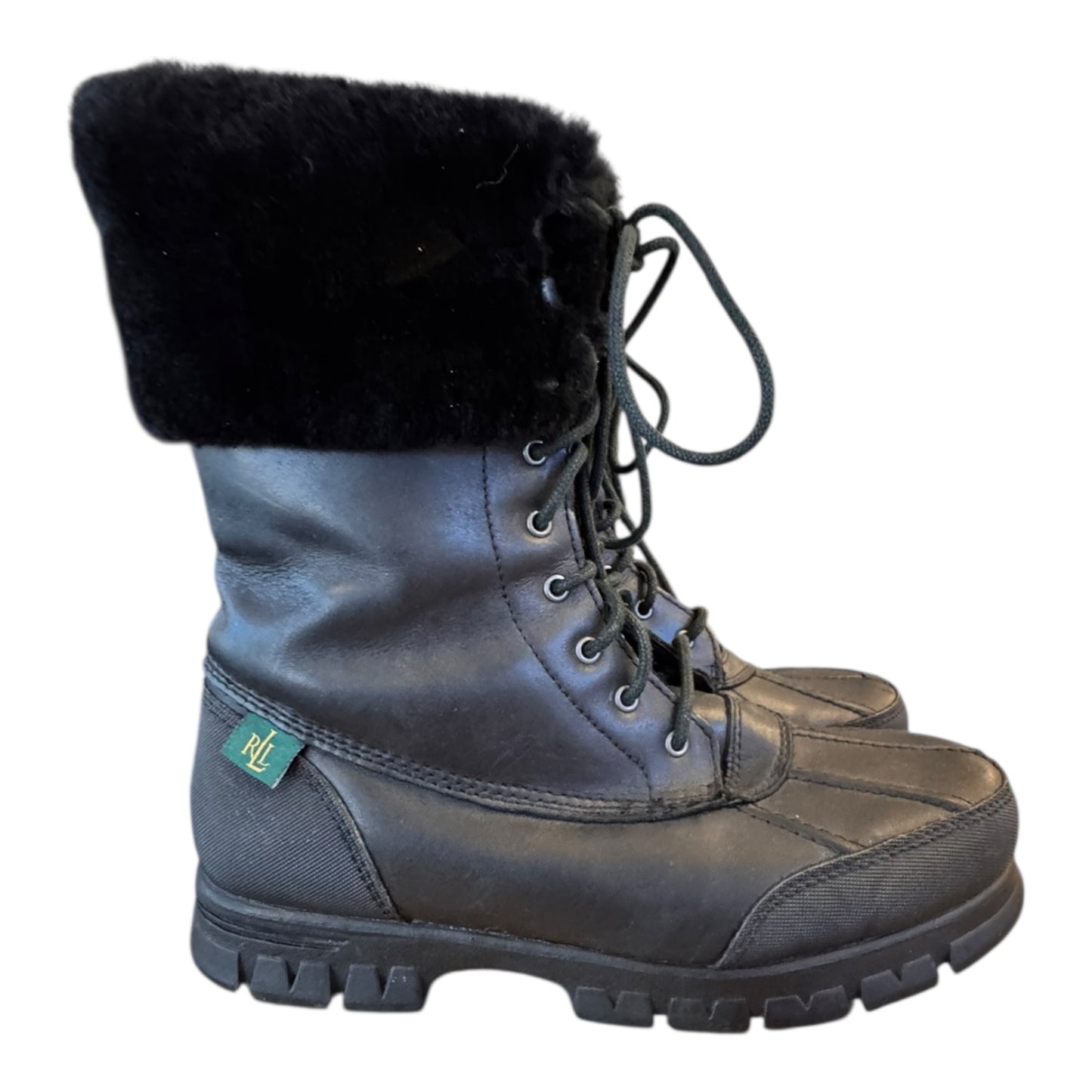 Boots Snow By Ralph Lauren In Black, Size:8