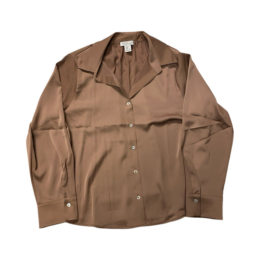 Blouse Ls By Rachel Zoe In Brown, Size:Xl