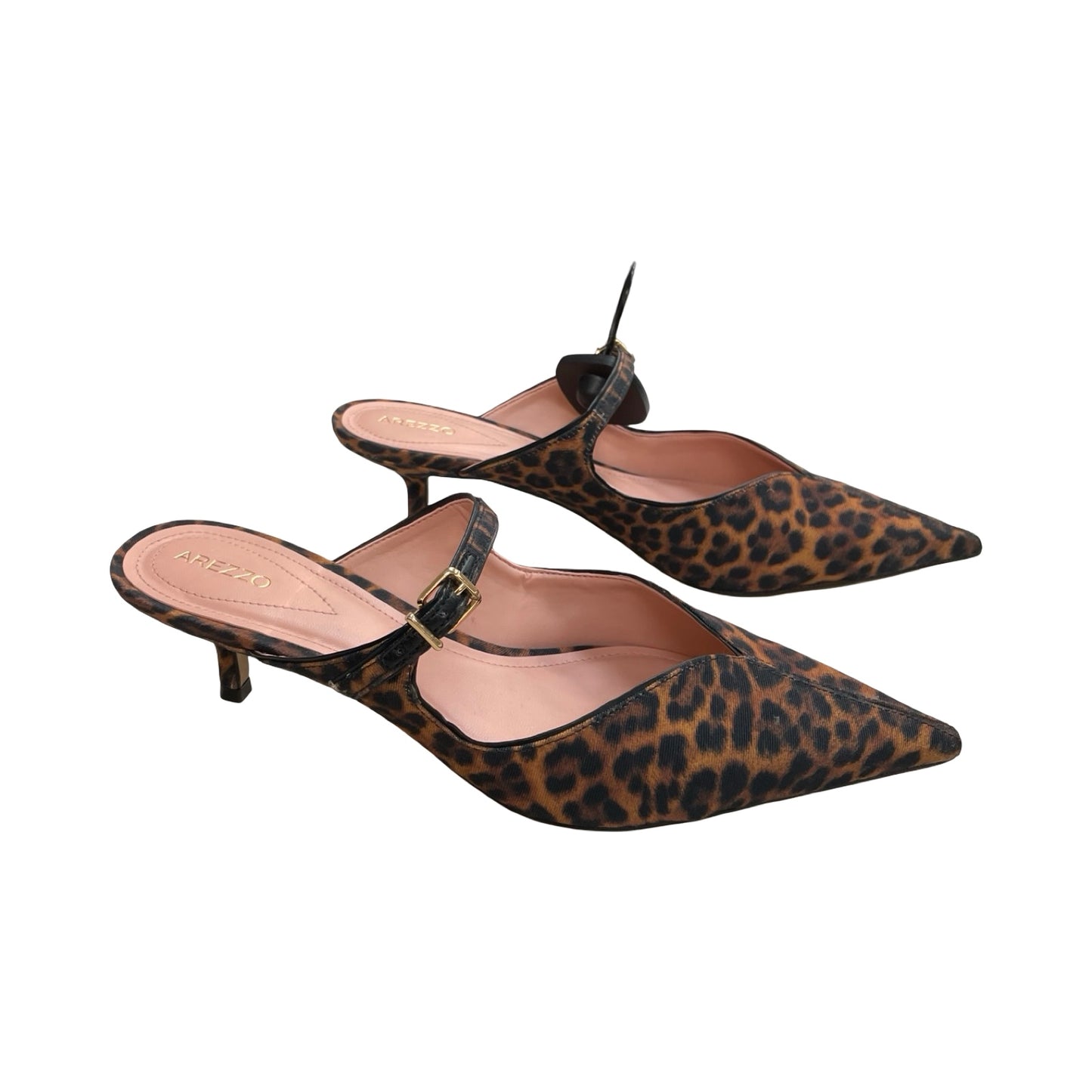 Shoes Heels Kitten By Cmc In Animal Print, Size:10