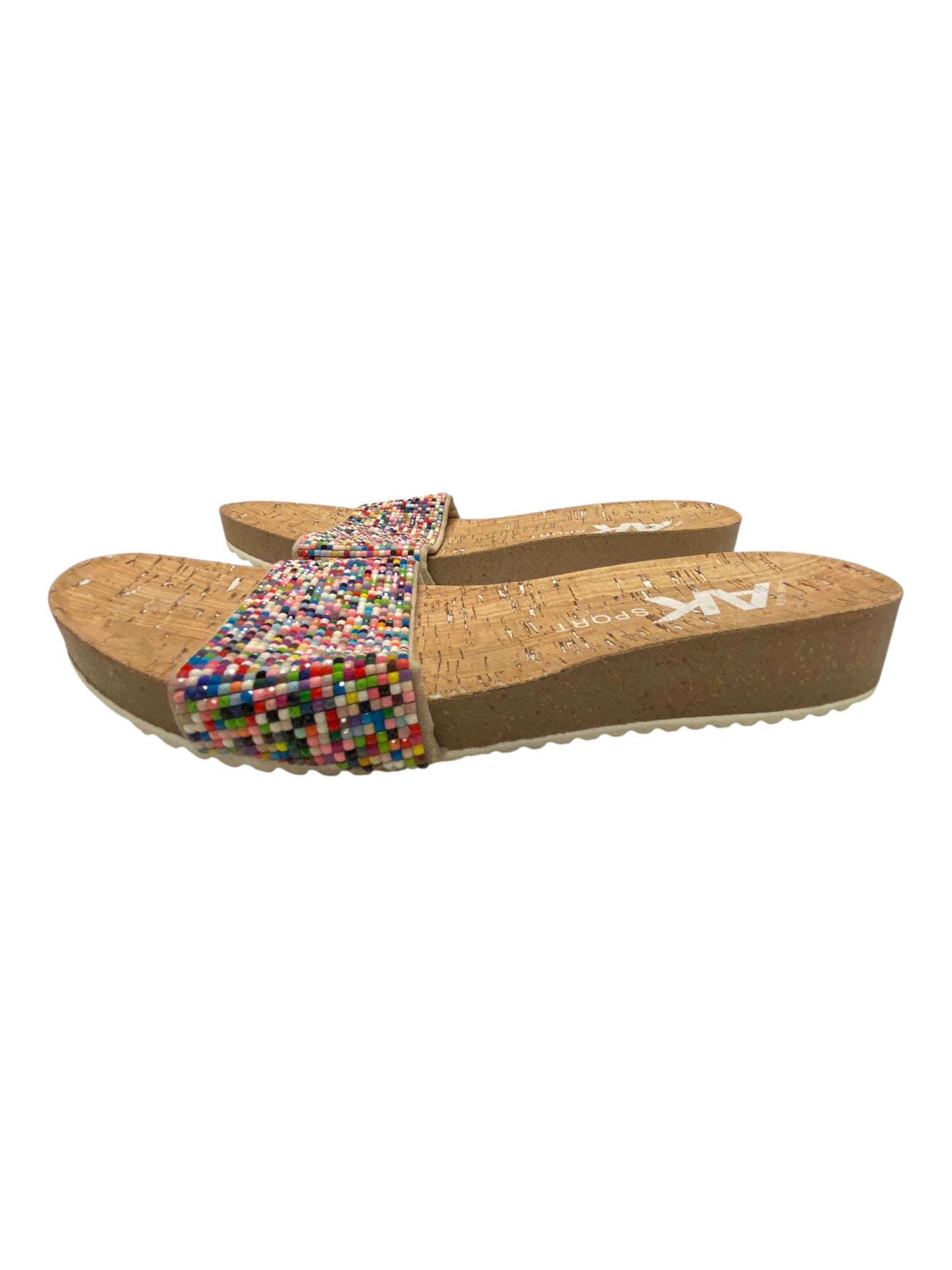 Sandals Heels Block By Anne Klein In Multi, Size:9