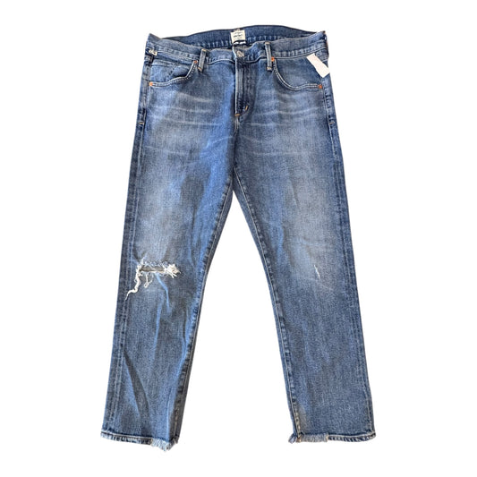Jeans Boyfriend By Current Elliott In Blue Denim, Size:10