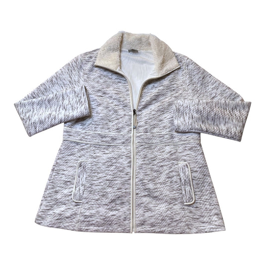 Jacket Fleece By Talbots In Cream, Size:L