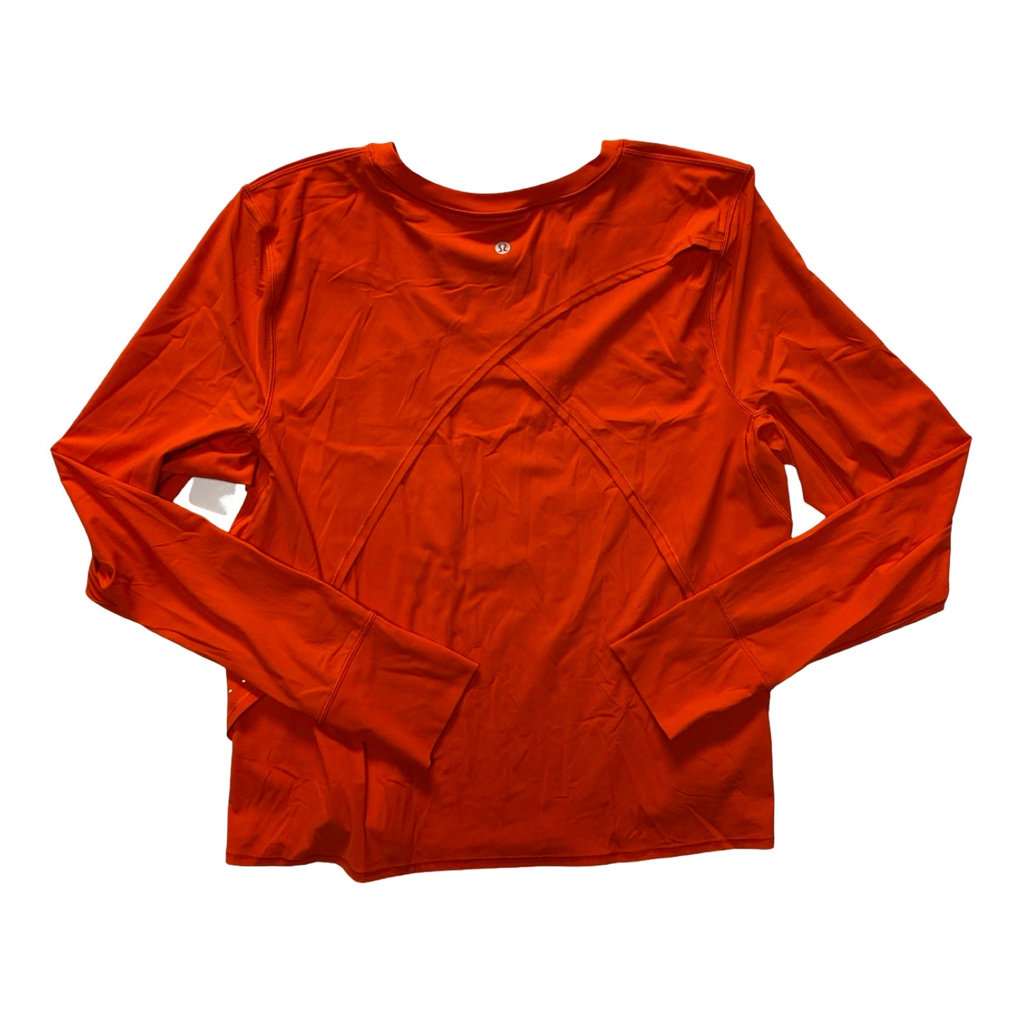Athletic Top Ls Collar By Lululemon In Orange, Size:M