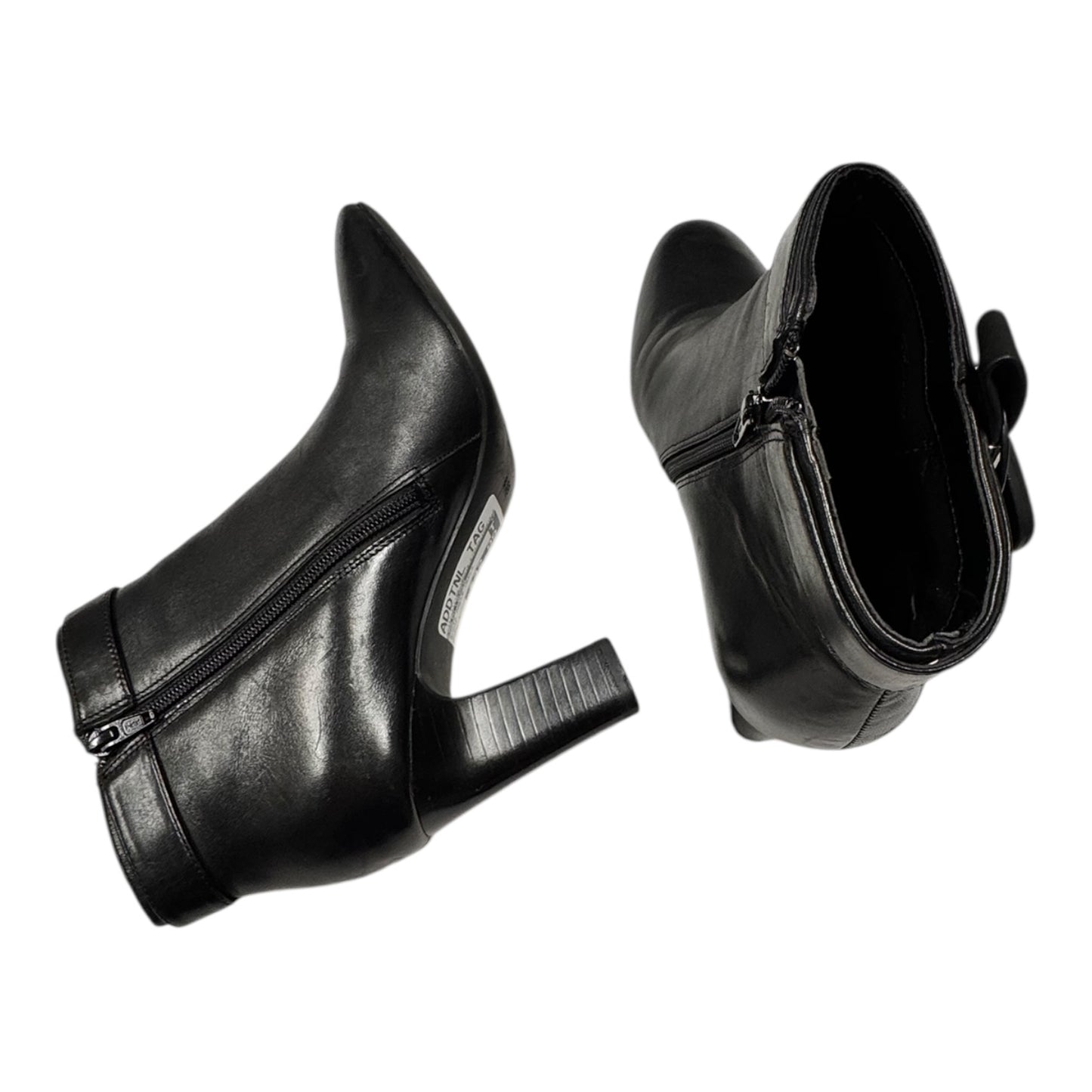 Boots Ankle Heels By Ralph Lauren In Black, Size:8.5