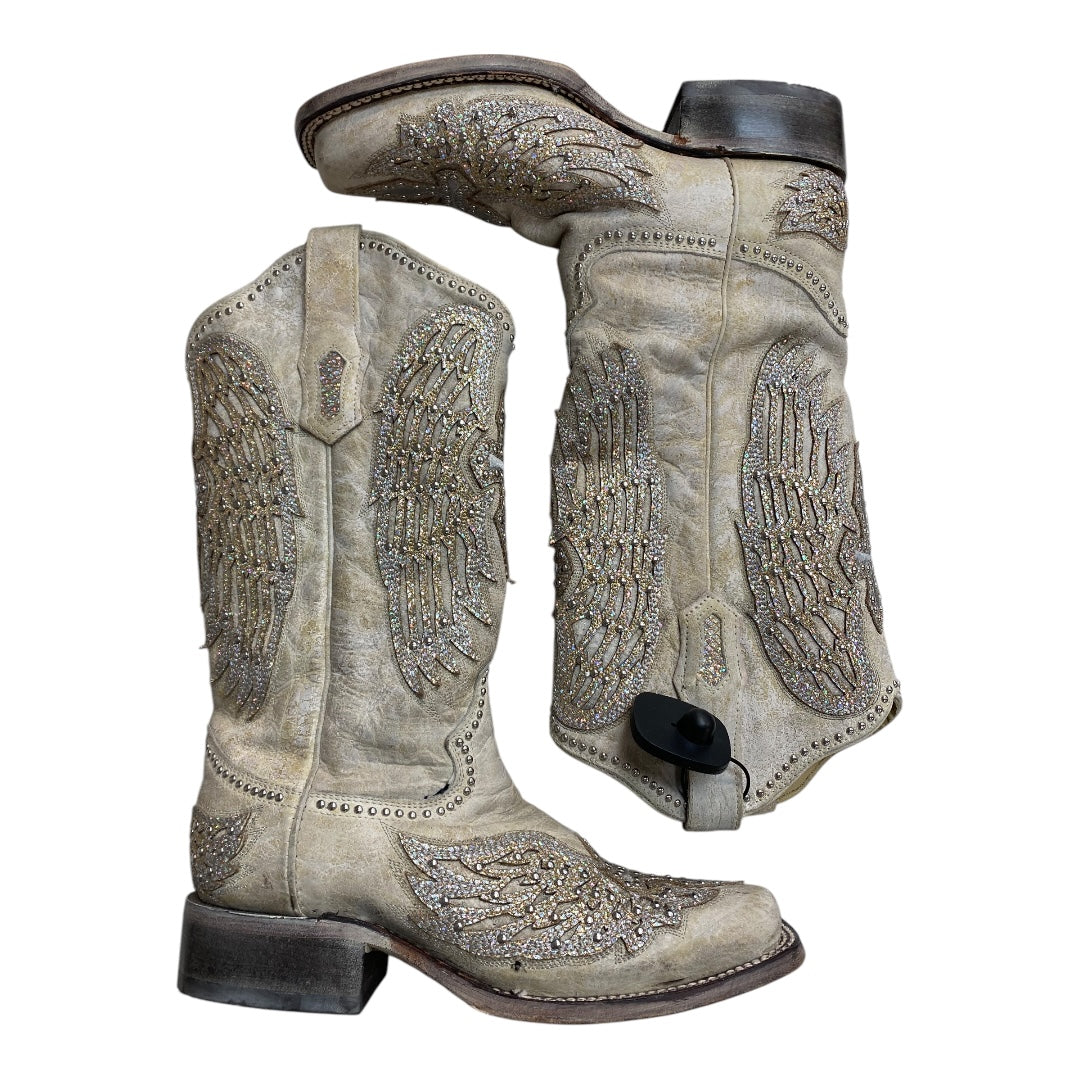 Boots Western By Corral In Cream, Size:8.5