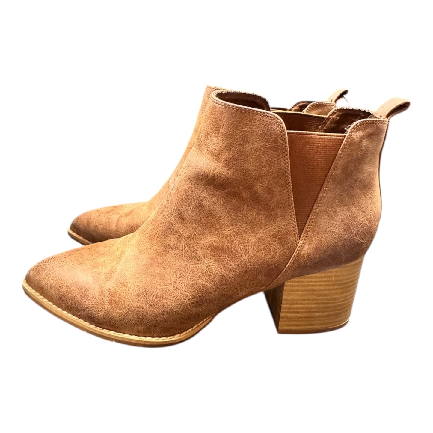 Boots Ankle Heels By Bcbc In Brown, Size:9