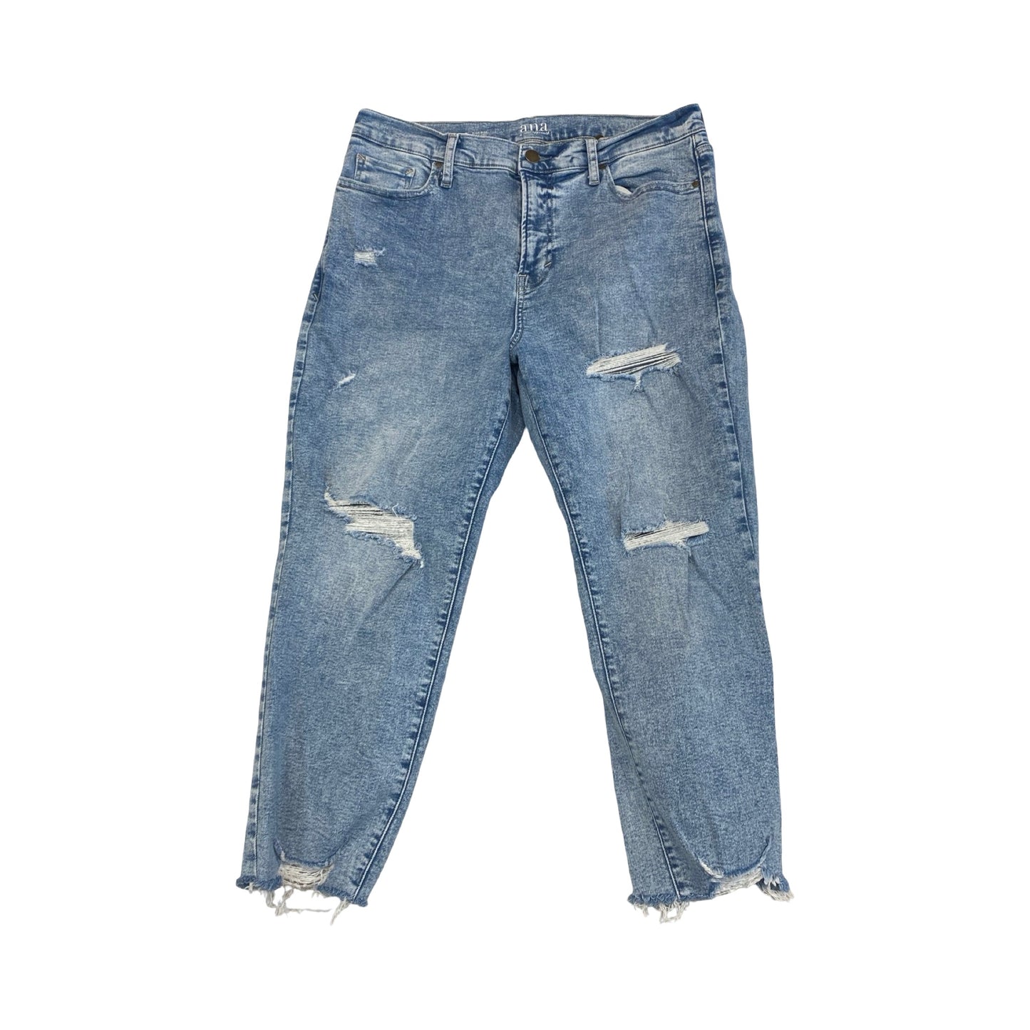 Jeans Straight By Ana In Blue Denim, Size:14P