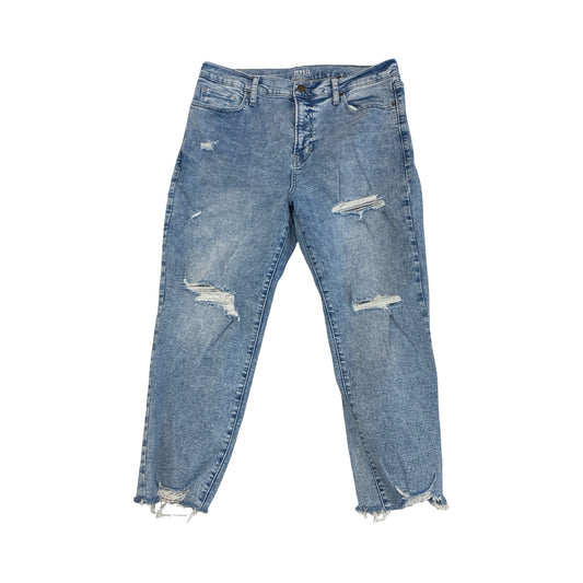 Jeans Straight By Ana In Blue Denim, Size:14P
