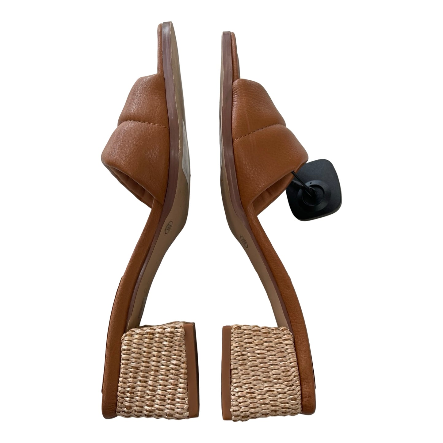 Sandals Heels Block By Chinese Laundry In Brown, Size:7.5